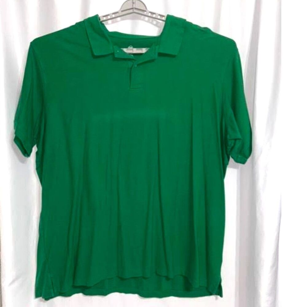 Men’s Big & Tall Green Polo Shirt Sz. 5XLT– Harbor Bay HB From DXL